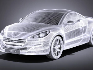 Peugeot RCZ R 2015 vray 3D Model