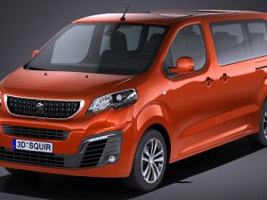 Peugeot Traveller 2017 3D Model