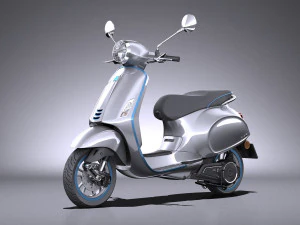 Piaggio Vespa Elettrica 2018 Model 3D