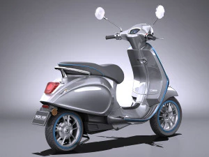 Piaggio Vespa Elettrica 2018 3D Model