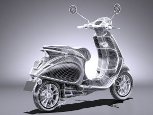 Piaggio Vespa Elettrica 2018 3D Модель