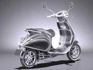 Piaggio Vespa Elettrica 2018 3D Model