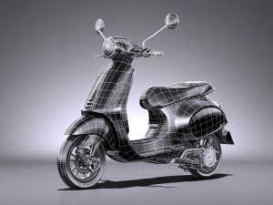 Piaggio Vespa Elettrica 2018 3D Model