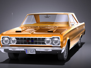 Plymouth GTX 1967 vray Model 3D