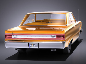 Plymouth GTX 1967 vray Model 3D