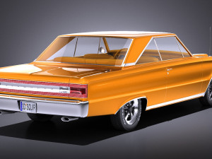 Plymouth GTX 1967 vray Model 3D