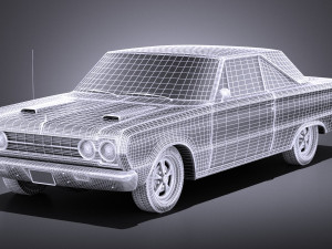Plymouth GTX 1967 vray Model 3D