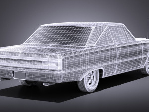 Plymouth GTX 1967 vray Model 3D