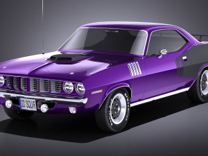 Plymouth Hemi Cuda - Barracuda 1971 vray 3D 모델