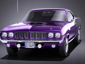 Plymouth Hemi Cuda - Barracuda 1971 vray 3D Model