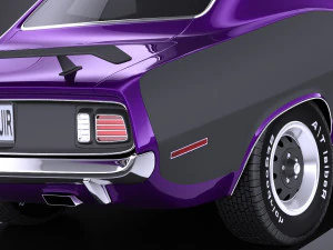Plymouth Hemi Cuda - Barracuda 1971 vray 3D Model