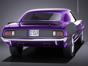 Plymouth Hemi Cuda - Barracuda 1971 vray 3D Модель