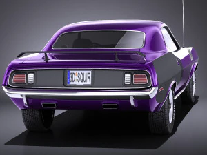 Plymouth Hemi Cuda - Barracuda 1971 vray 3D Model
