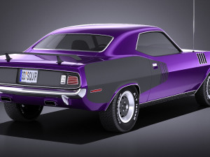 Plymouth Hemi Cuda - Barracuda 1971 vray 3D Модель