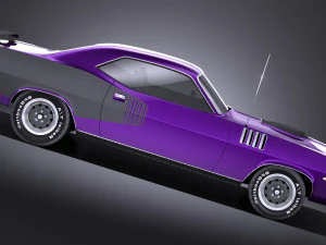 Plymouth Hemi Cuda - Barracuda 1971 vray 3D Model