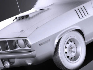 Plymouth Hemi Cuda - Barracuda 1971 vray 3D Model