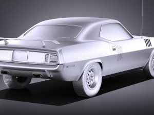 Plymouth Hemi Cuda - Barracuda 1971 vray 3D Модель