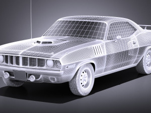 Plymouth Hemi Cuda - Barracuda 1971 vray 3D Модель