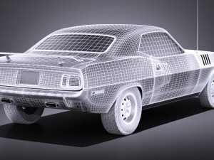Plymouth Hemi Cuda - Barracuda 1971 vray 3D Модель