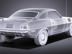Plymouth Hemi Cuda - Barracuda 1971 vray 3D Model