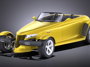plymouth prowler stock 1997-2002 vray 3D Model