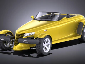 Plymouth Prowler Stock 1997-2002 vray Modello 3D