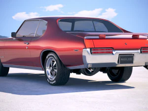 Pontiac GTO 1969 The Judge Bonneville 3D Model