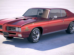 Pontiac GTO 1969 The Judge Bonneville 3D Model