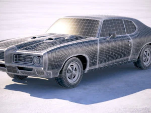 Pontiac GTO 1969 The Judge Bonneville 3D Model