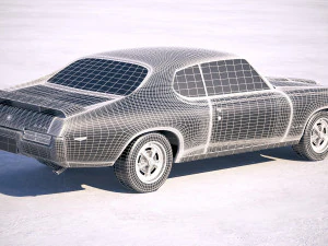 Pontiac GTO 1969 The Judge Bonneville 3D Model
