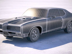 Pontiac GTO 1969 The Judge Bonneville 3D Model
