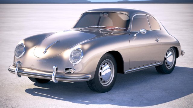 Porsche 356A Coupe 1955 Modello 3D .c4d .max .obj .3ds .fbx .stl .blend