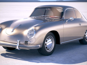 Porsche 356A Coupe 1955 3D Model