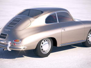 Porsche 356A Coupe 1955 Modello 3D