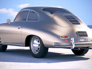 Porsche 356A Coupe 1955 3D Model
