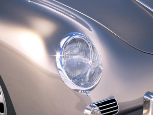 Porsche 356A Coupe 1955 Modello 3D
