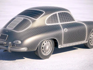 Porsche 356A Coupe 1955 3D Model
