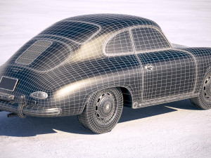 Porsche 356A Coupe 1955 Modello 3D
