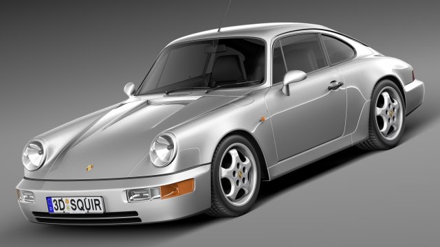 Porsche 911 964 Carrera 1990 3Dモデル .c4d .max .obj .3ds .fbx .stl .blend