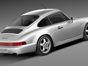 Porsche 911 964 Carrera 1990 3Dモデル