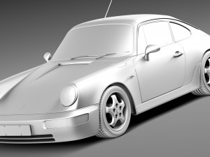 Porsche 911 964 Carrera 1990 3Dモデル