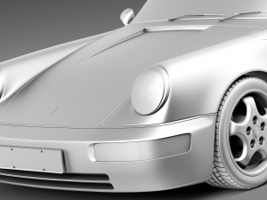 Porsche 911 964 Carrera 1990 3Dモデル