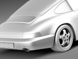 Porsche 911 964 Carrera 1990 3Dモデル