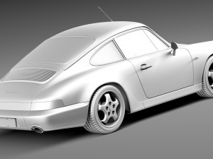 Porsche 911 964 Carrera 1990 3Dモデル