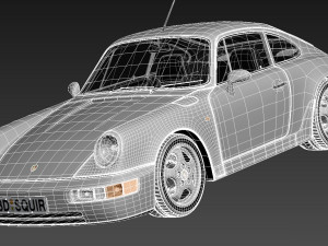 Porsche 911 964 Carrera 1990 3Dモデル