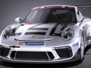 Porsche 911 GT3 Cup 2017 3D Model