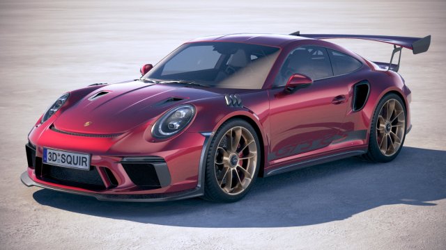 Porsche 911 GT3 RS 2019 3D Модель .c4d .max .obj .3ds .fbx .stl .blend