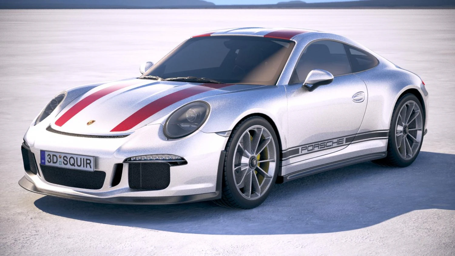 Porsche 911 R 2018 3D Model .c4d .max .obj .3ds .fbx .stl .blend