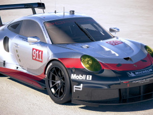Porsche 911 RSR 2017 Model 3D