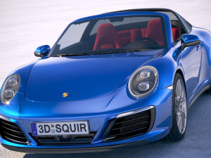 Porsche 911 Targa 4S 2018 3D Модель